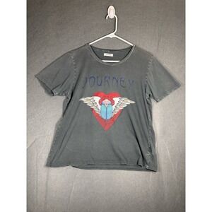 Lauren Moshi Journey Band Tee Women's  M Heart Wings Graphic 100% Cotton